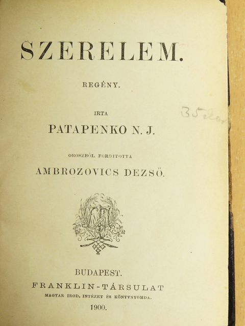 Kölcsey Ferencz - Szerelem/Kölcsey Ferencz versei [antikvár]