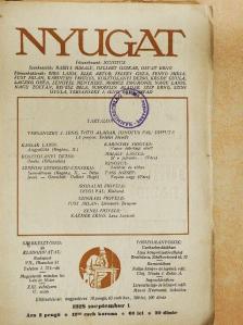 Füst Milán - Nyugat 1928. szeptember 1. [antikvár]
