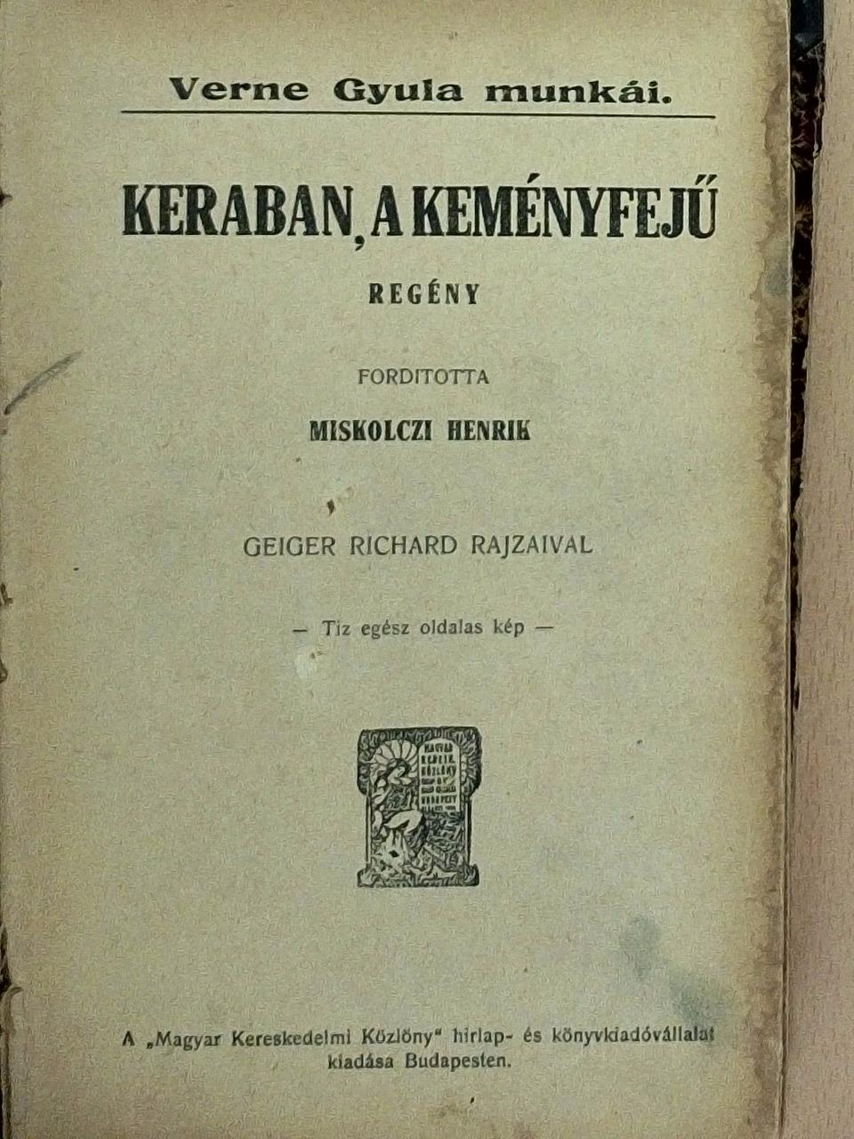 Verne Gyula - Keraban, a keményfejű (rossz állapotú) [antikvár]