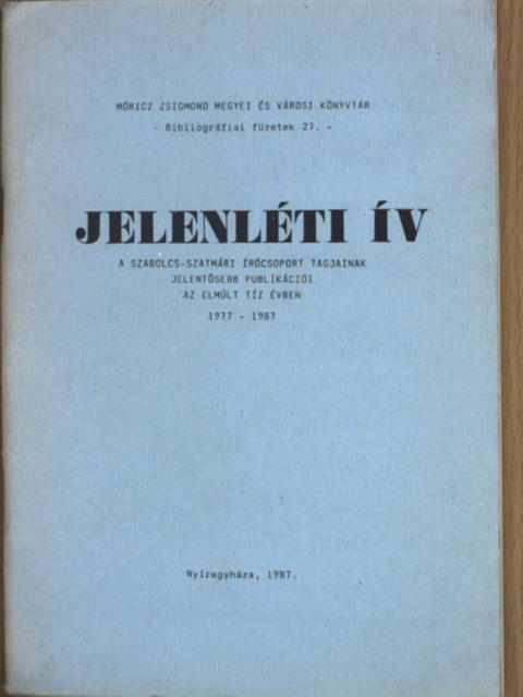 Madár János - Jelenléti ív [antikvár]