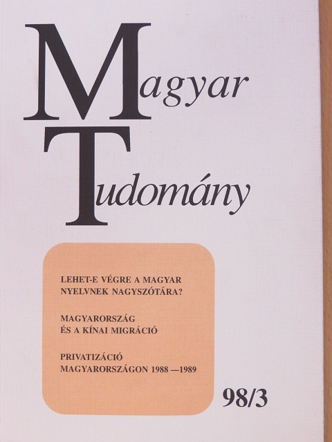B. Lőrinczy Éva - Magyar Tudomány 1998. március [antikvár]
