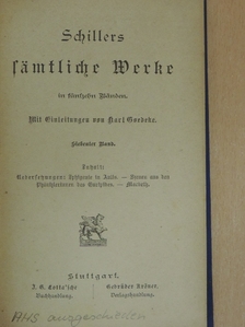 Schiller - Schillers Sämtliche Werke in fünfzehn Bänden 7. (gótbetűs) [antikvár]