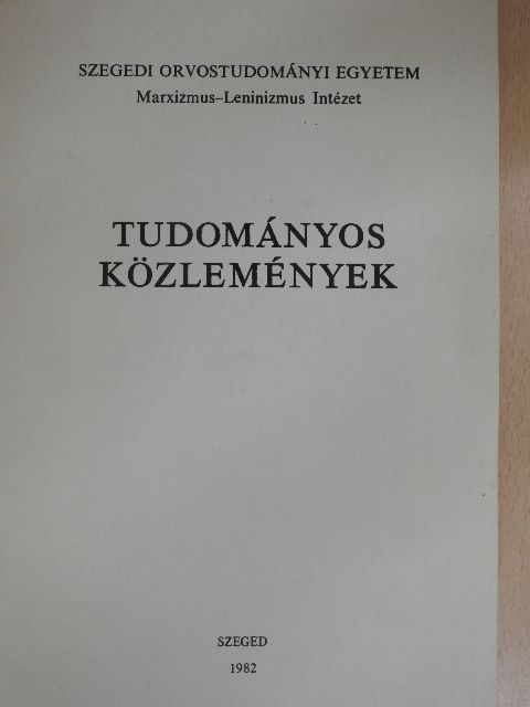 Baranyai Róza - Tudományos közlemények  [antikvár]