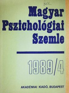 Farkas Gáborné - Magyar Pszichológiai Szemle 1989/4. [antikvár]