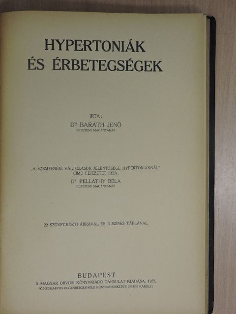 Dr. Baráth Jenő - Hypertoniák és érbetegségek [antikvár]