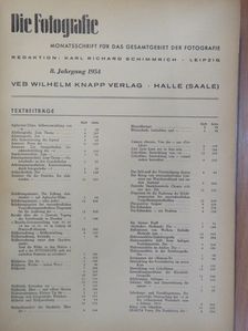 Die Fotografie Januar-Dezember 1954. [antikvár]