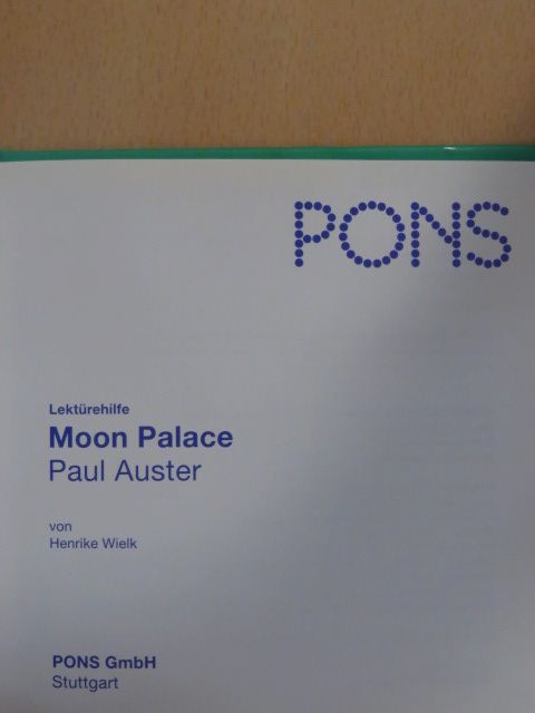 Henrike Wielk - PONS Lektürehilfe - Moon Palace - CD-vel [antikvár]