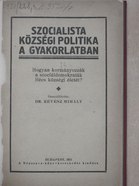 Szocialista községi politika a gyakorlatban [antikvár]