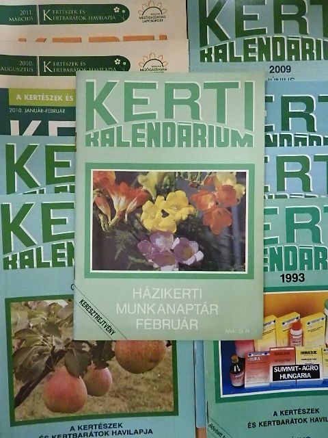 Brányik Tamás - Kerti Kalendárium 1991., 1993., 2009-2011. (vegyes számok) (10 db) [antikvár]