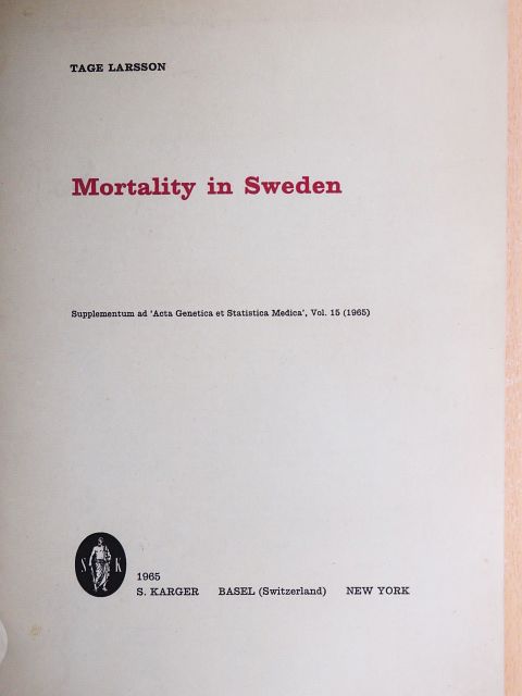 Mortality in Sweden [antikvár]