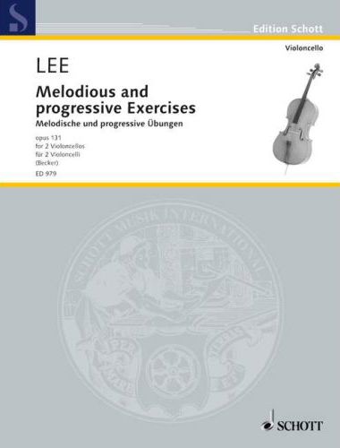 LEE - MELODISCHE UND PROGRESSIVE ÜBUNGEN OP.131 FÜR 2 VIOLONCELLI (BECKER)