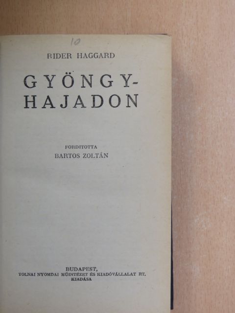 Rider Haggard - Gyöngyhajadon [antikvár]
