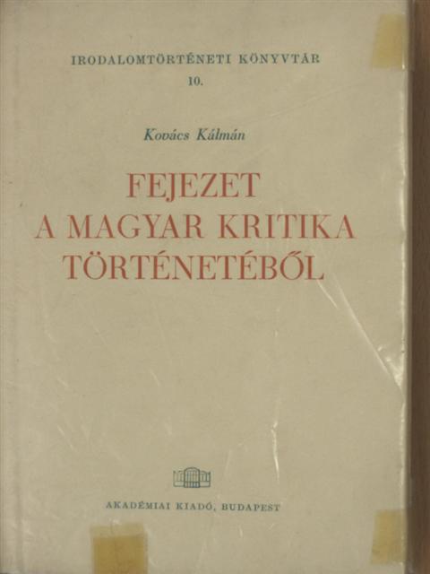 Bán Imre - Fejezet a magyar kritika történetéből  [antikvár]