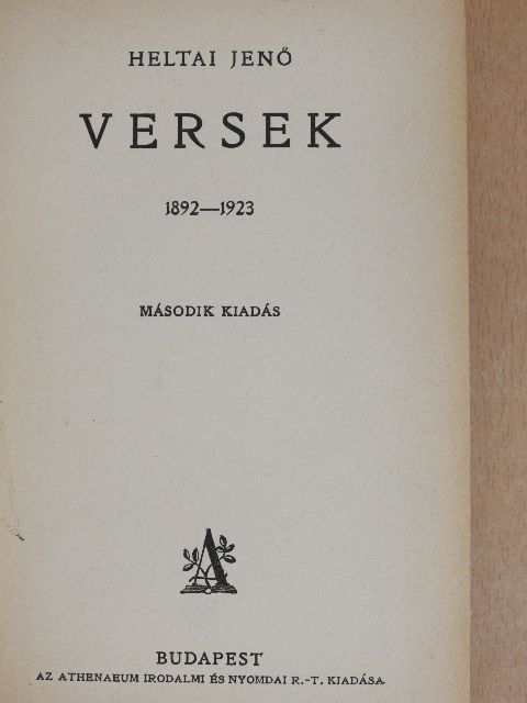 Heltai Jenő - Versek [antikvár]