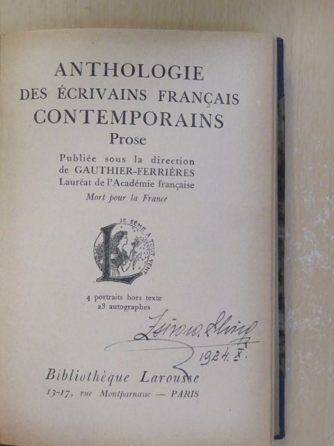 Anthologie des écrivains francais contemporains [antikvár]