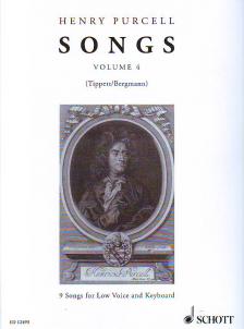 PURCELL, HENRY - SONGS VOLUME 4: 9 SONGS FOR LOW VOICE AND KEYBOARD (TIPPETT / BERGMANN)