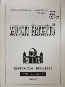 Dr. Erdő Péter - Zsinati értesítő 1994. december 3. [antikvár]
