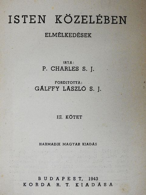 P. Charles - Isten közelében III. [antikvár]