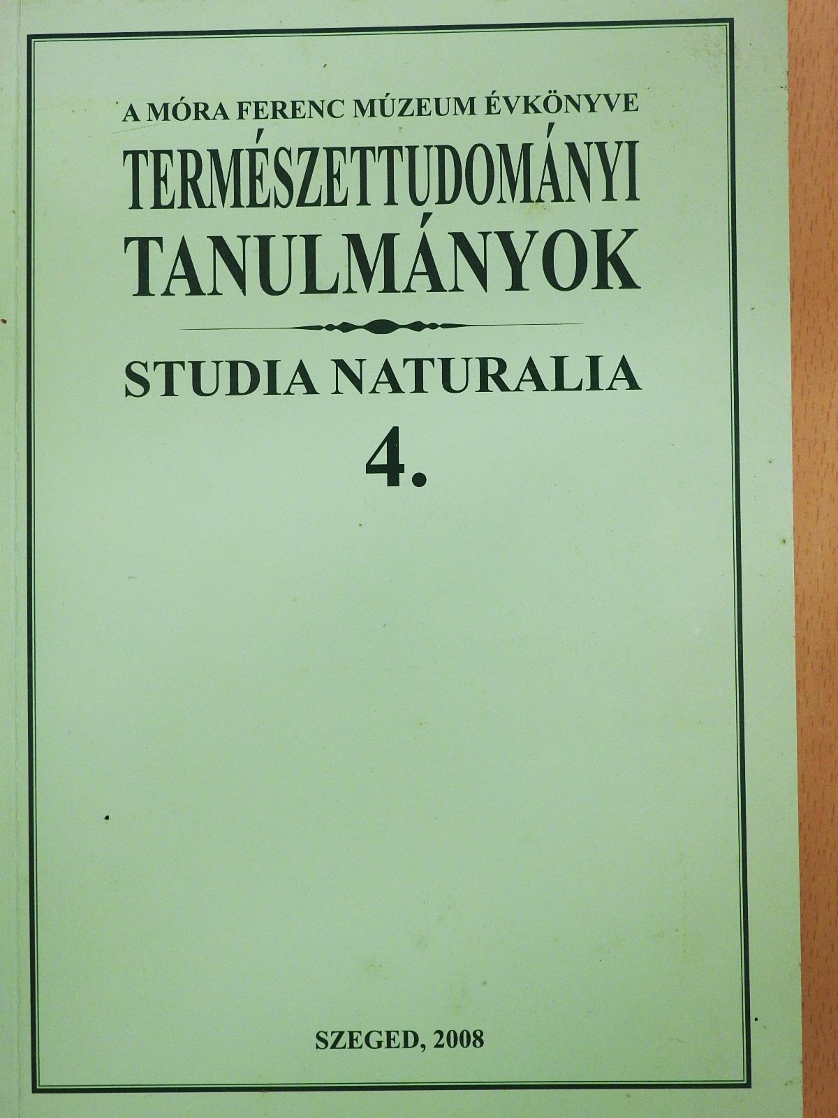 Gaskó Béla - Természettudományi tanulmányok 4. (dedikált példány) [antikvár]