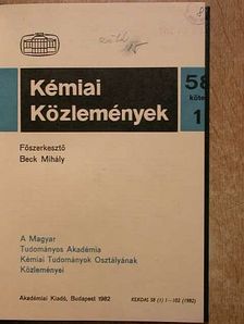 Káldi P. - Kémiai Közlemények 1982/1. [antikvár]