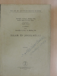 Antalffy György - Állam- és jogelmélet 2. [antikvár]