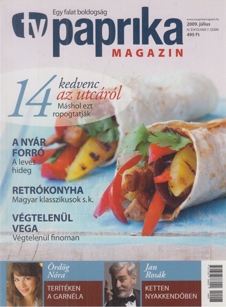 Zsigmond Gábor - TV paprika magazin 2009. július [antikvár]