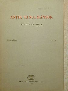 Adamik Tamás - Antik tanulmányok 1983/1. [antikvár]