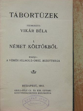 A. von Walden - Tábortüzek [antikvár]