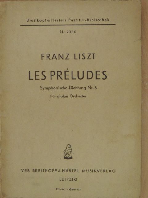 Franz Liszt - Les préludes [antikvár]