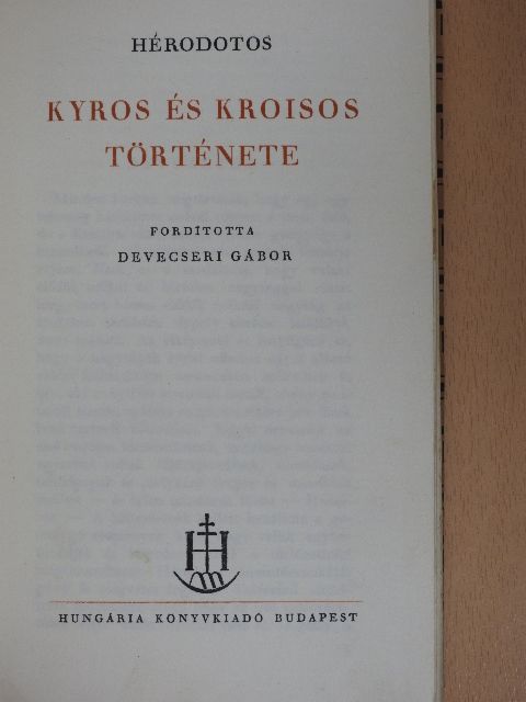 Hérodotos - Kyros és Kroisos története [antikvár]