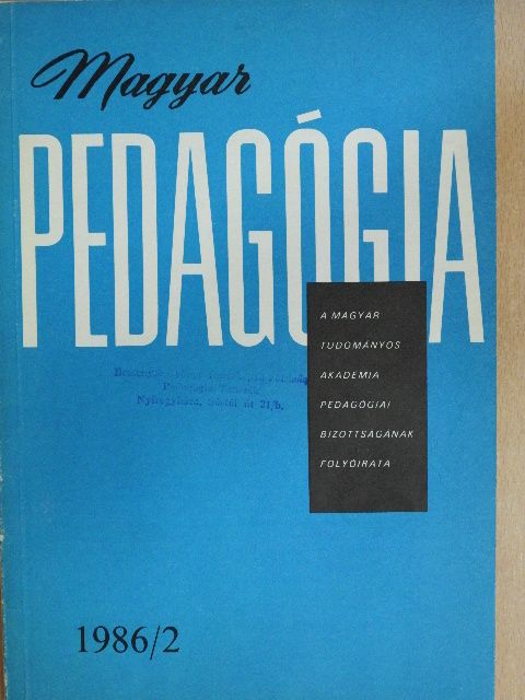 Bartal Andrea - Magyar pedagógia 1986/2. [antikvár]