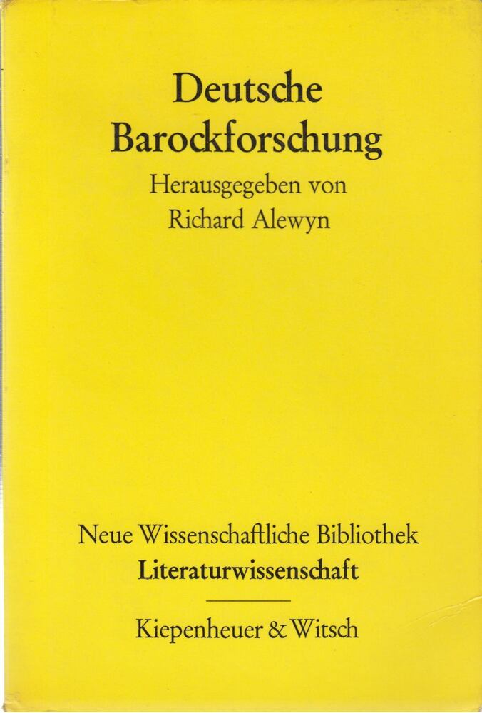 Richard Alewyn - Deutsche Barockforschung [antikvár]