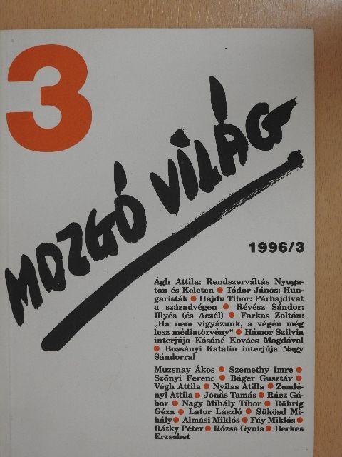 Ágh Attila - Mozgó Világ 1996. március [antikvár]
