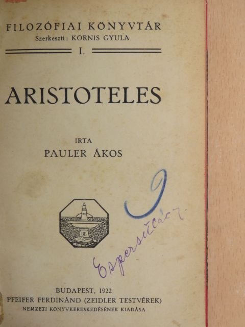 Braun Ottó - Aristoteles/Bevezetés a történetfilozófiába [antikvár]