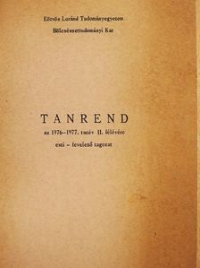 Tanrend az 1976-77-es tanév II. félévére  [antikvár]
