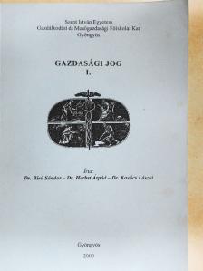 Dr. Bíró Sándor - Gazdasági jog I. [antikvár]