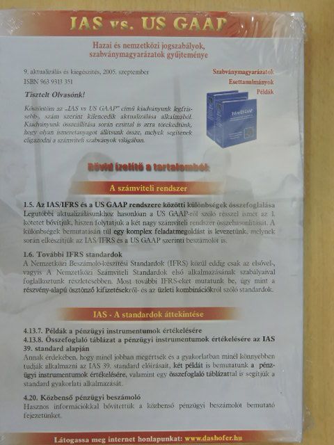 IAS v. US GAAP 2005. szeptember [antikvár]