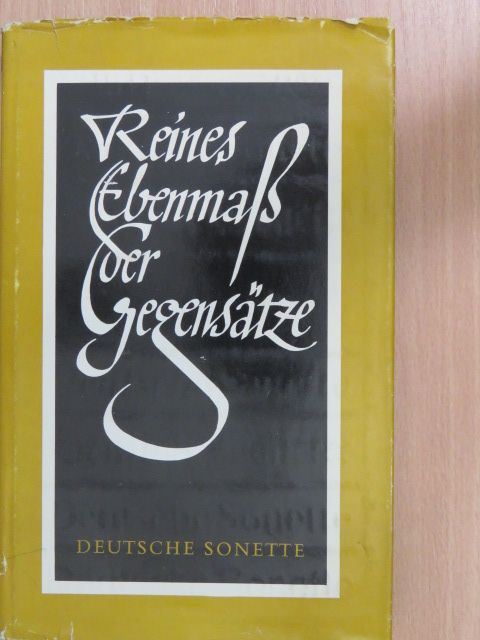 Daniel Georg Morhof - Reines Ebenmaß der Gegensätze [antikvár]