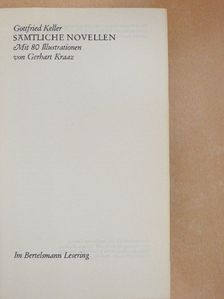 Gottfried Keller - Sämtliche Novellen [antikvár]
