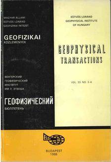Sz. Kilényi Éva - Geofizikai közlemények vol. 33. no. 3-4 [antikvár]