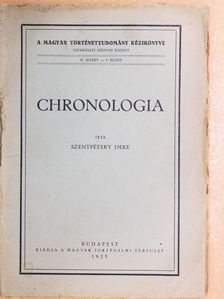 Szentpétery Imre - Chronologia [antikvár]