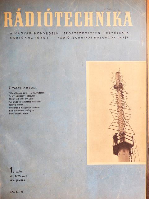 Rádiótechnika 1958. január-december [antikvár]