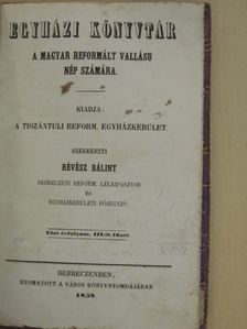 Baksai Dániel - Egyházi könyvtár 1858/3. [antikvár]