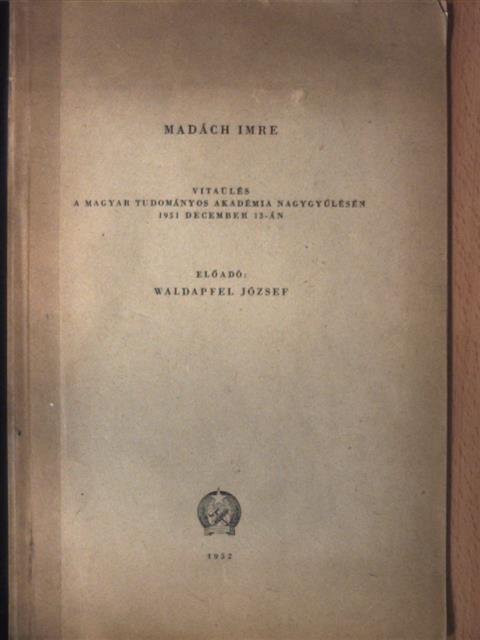 Barta János - Vitaülés a Magyar Tudományos Akadémia Nagygyűlésén 1951 december 13-án (dedikált példány) [antikvár]