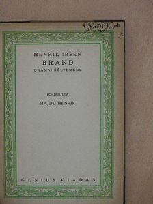 Henrik Ibsen - Brand [antikvár]
