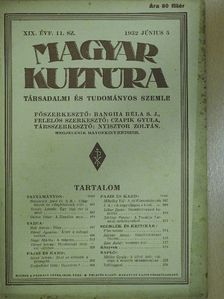 Magyar Kultúra 1932. június 5. [antikvár]