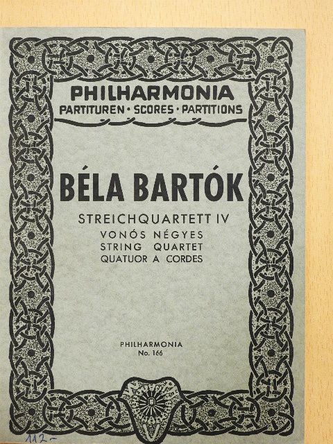 Bartók Béla - Streichquartett IV. [antikvár]