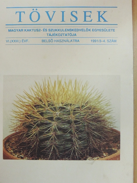 Cserháti György - Tövisek 1991/3-4. [antikvár]