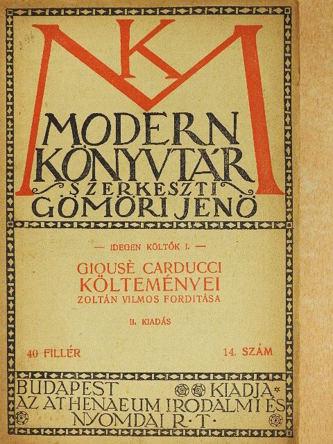 Giousé Carducci - Giousé Carducci költeményei [antikvár]