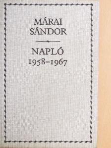Márai Sándor - Napló 1958-1967 [antikvár]